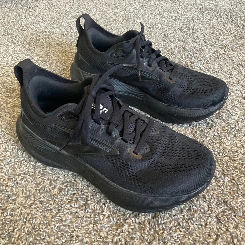 Brooks Glycerin GTS 22 Running Shoes Womens Size 7.5 Black Support Sneakers